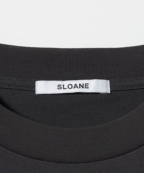 SLOANE(スローン)の「<SLOANE>ドロップショルダー ビッグ Tシャツ(Tシャツ/カットソー・レディース・ダークグレー/ホワイト・3)」の9枚目の写真