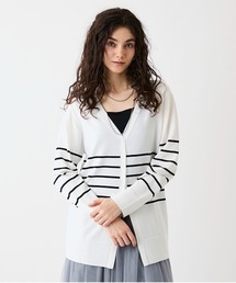 【M/L】【UVカット/接触冷感/ウォッシャブル】ハイゲージニットVネックカーディガン