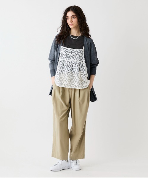 leswel(レスウェル)の「【M/L】【UVカット/接触冷感/ウォッシャブル】ハイゲージニットVネックカーディガン(カーディガン/ボレロ・レディース・ブルー/グレー/オフホワイト/レッド・L/M)」の11枚目の写真