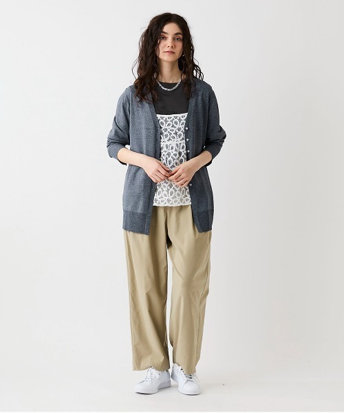 leswel(レスウェル)の「【M/L】【UVカット/接触冷感/ウォッシャブル】ハイゲージニットVネックカーディガン(カーディガン/ボレロ・レディース・ブルー/グレー/オフホワイト/レッド・L/M)」の12枚目の写真