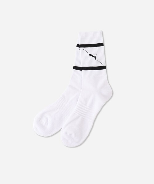 PUMA（プーマ）の「PUMA x Saturdays NYC Logo Socks（ソックス/靴下・メンズ・ブラック/ホワイト・S/M）」の2枚目の写真