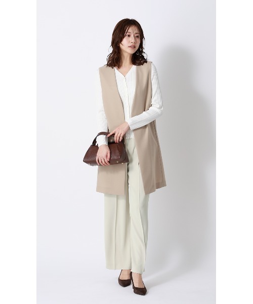 AOYAMA(アオヤマ)の「【わたしの推しパン】ワイドパンツ(その他パンツ・レディース・ネイビー/オフホワイト・LL/L/M/S)」の14枚目の写真