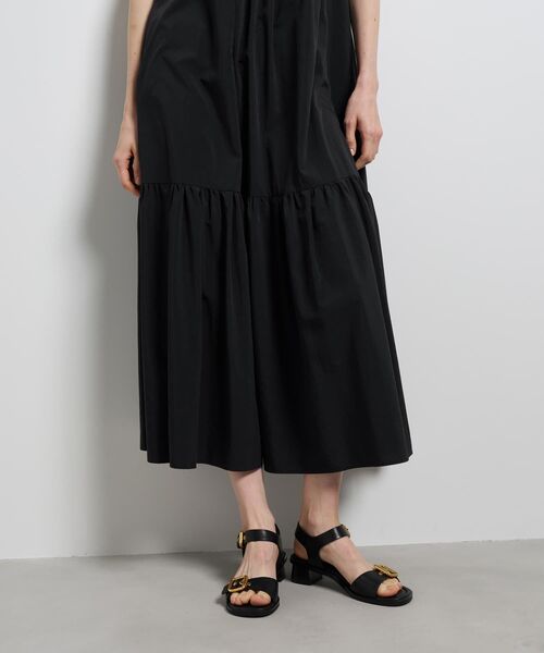 LANVIN en Bleu(ランバンオンブルー)の「エアリータフタギャザーワンピース(ワンピース・レディース・ライトカーキ/ブラック・38/36)」の16枚目の写真