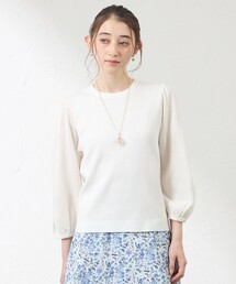 AMACA（アマカ）の「異素材コンビニット（Tシャツ/カットソー）」