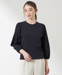 AMACA（アマカ）の「異素材コンビニット（Tシャツ/カットソー）」