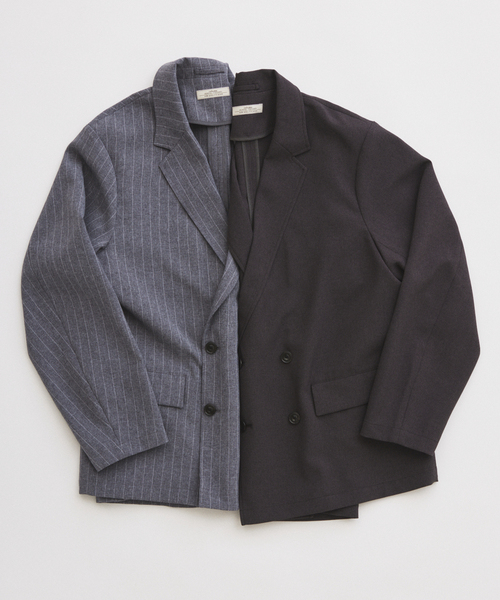 JOURNAL STANDARD relume（ジャーナルスタンダード　レリューム）の「メランジ ドライダブルプレスト ジャケット（テーラードジャケット・メンズ・ブラックミックス/ライトグレー・MEDIUM/LARGE）」の3枚目の写真