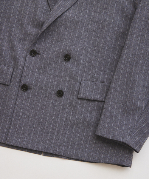 JOURNAL STANDARD relume（ジャーナルスタンダード　レリューム）の「メランジ ドライダブルプレスト ジャケット（テーラードジャケット・メンズ・ブラックミックス/ライトグレー・MEDIUM/LARGE）」の13枚目の写真