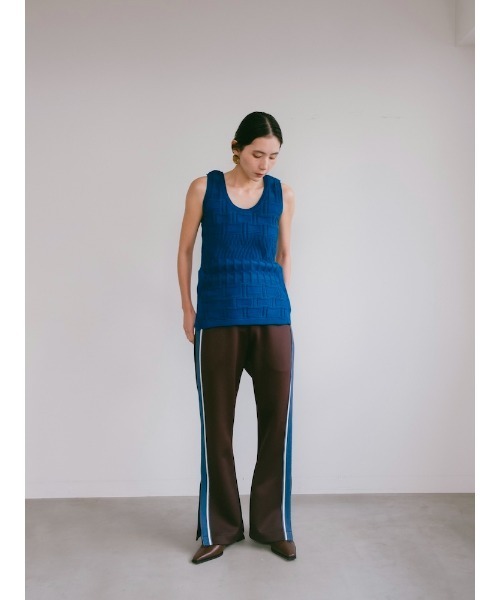 Ruh Dhan(ルーダン)の「Line Track Pants(その他パンツ・レディース・ブラウン/ブラック/アイボリー・FREE)」の4枚目の写真