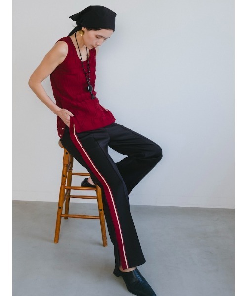 Ruh Dhan(ルーダン)の「Line Track Pants(その他パンツ・レディース・ブラウン/ブラック/アイボリー・FREE)」の19枚目の写真