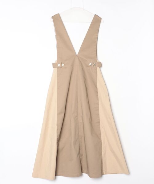 UNIVERSAL OVERALL（ユニバーサルオーバーオール）の「UNIVERSAL OVERALL/TWILL JUMPER SKIRT（ジャンパースカート・レディース・ブラック/ベージュ・FREE）」の3枚目の写真