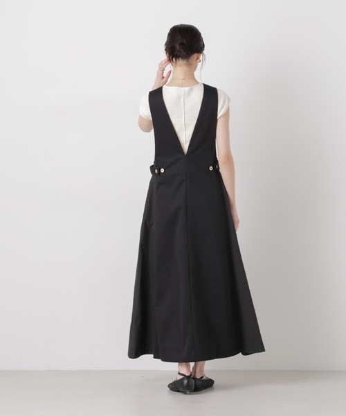 UNIVERSAL OVERALL（ユニバーサルオーバーオール）の「UNIVERSAL OVERALL/TWILL JUMPER SKIRT（ジャンパースカート・レディース・ブラック/ベージュ・FREE）」の10枚目の写真