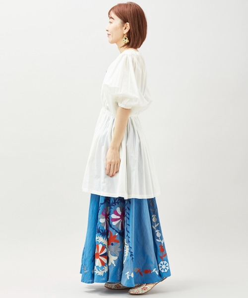 チャイハネ（チャイハネ）の「【チャイハネ】マリロアトップス（その他トップス・レディース・ブルー/ホワイト/イエロー・FREE）」の6枚目の写真