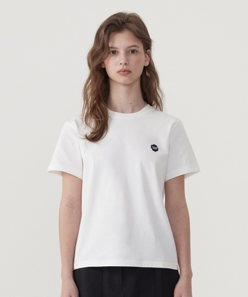 COVERNAT WOMAN(カバーナットウーマン)の「ウィメンズクールコットンスモールクローバーハートTシャツホワイト(Tシャツ/カットソー・レディース・その他・WS/WM/LARGE)」の1枚目の写真