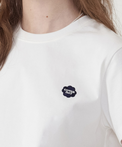 COVERNAT WOMAN(カバーナットウーマン)の「ウィメンズクールコットンスモールクローバーハートTシャツホワイト(Tシャツ/カットソー・レディース・その他・WS/WM/LARGE)」の2枚目の写真