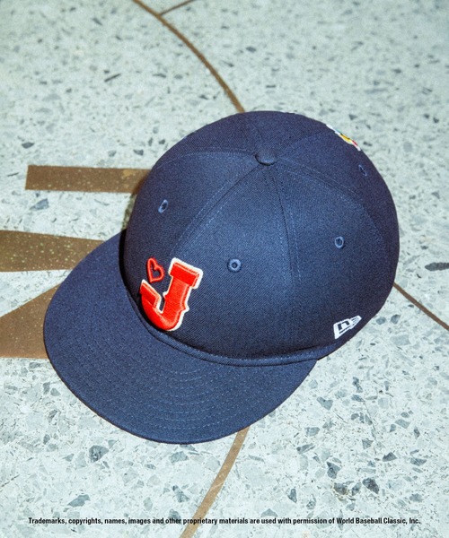 everyone 刺繍ロゴ ベースボールキャップ ダークネイビー BASICKS/ベーシックス】x Newera World Baseball Classic Cap NAVY