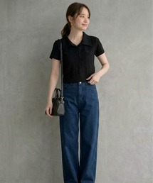 パステルハート刺繍ショートポロシャツ