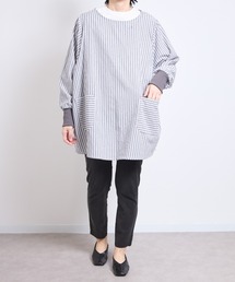 COMMON WARE（コモンウェアー）の「URT:リブ袖コットン100 生地洗い ワンマイルプルオーバー  エプロン割烹着 かっぽう着（エプロン）」