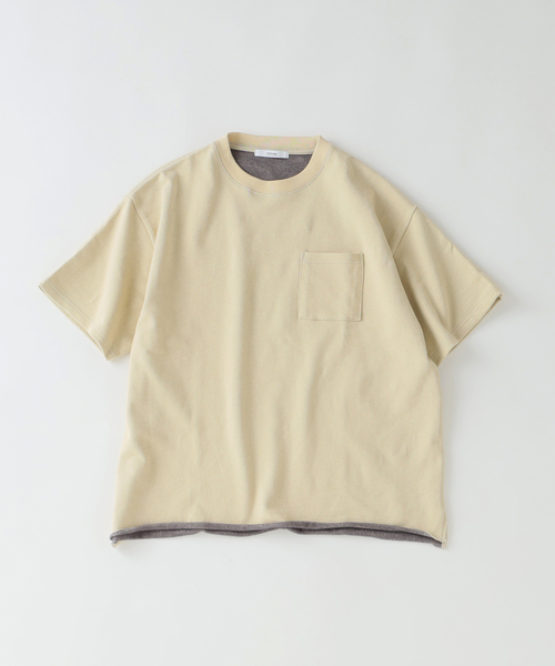 JOURNAL STANDARD relume(ジャーナルスタンダード レリューム)の「ミニ裏毛 コントラストカラー カットオフTシャツ(Tシャツ/カットソー・メンズ・ホワイト系その他/ブラックミックス/イエロー/グレー/ネイビー・MEDIUM/LARGE)」の22枚目の写真