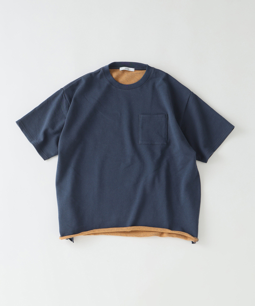 JOURNAL STANDARD relume(ジャーナルスタンダード レリューム)の「ミニ裏毛 コントラストカラー カットオフTシャツ(Tシャツ/カットソー・メンズ・ホワイト系その他/ブラックミックス/イエロー/グレー/ネイビー・MEDIUM/LARGE)」の18枚目の写真