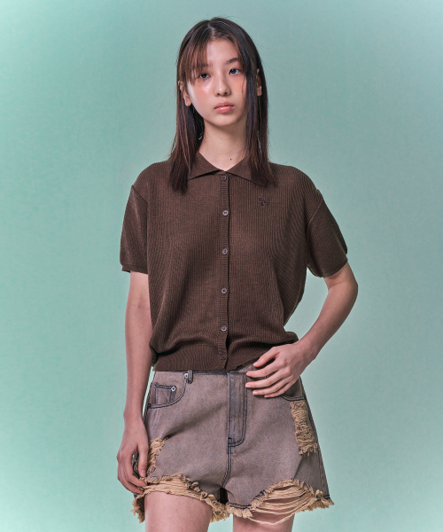 FANCY CLUB（ファンシークラブ）の「[NF] マイルドハチニットカーディガン_(ブラウン)_F24QB302（カーディガン/ボレロ・レディース・その他・ONE）」の3枚目の写真
