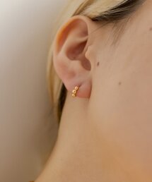 ear PAPILLONNER | 《スターリングシルバー使用/キャッチレス》ミニミニスリーフープピアス(ピアス（両耳用）)