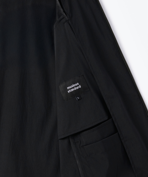 MUSINSA STANDARD（ムシンサスタンダード）の「[サイレントファンクション] ジップアップジャケット [ブラック]（ナイロンジャケット・メンズ・その他・2XL/X-LARGE/LARGE/MEDIUM）」の7枚目の写真