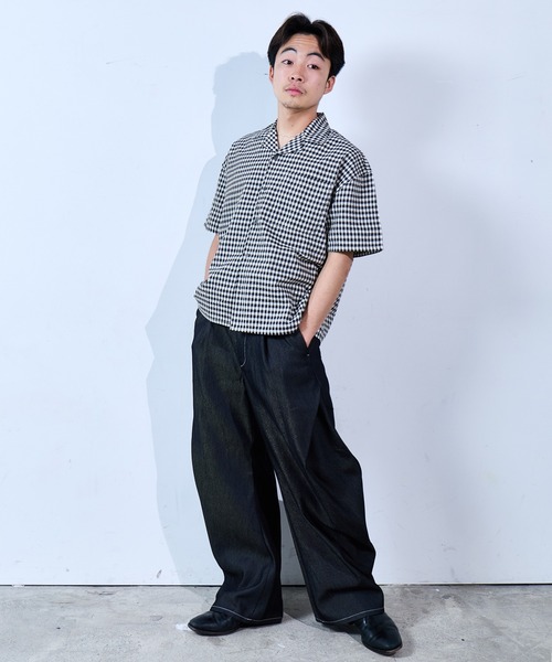 SINSS(シンス)の「Side tuck curve denim / サイドタックカーブデニム(デニムパンツ・メンズ・ブラック/インディゴブルー・LARGE/MEDIUM/SMALL/X-SMALL)」の9枚目の写真