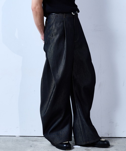 SINSS(シンス)の「Side tuck curve denim / サイドタックカーブデニム(デニムパンツ・メンズ・ブラック/インディゴブルー・LARGE/MEDIUM/SMALL/X-SMALL)」の21枚目の写真