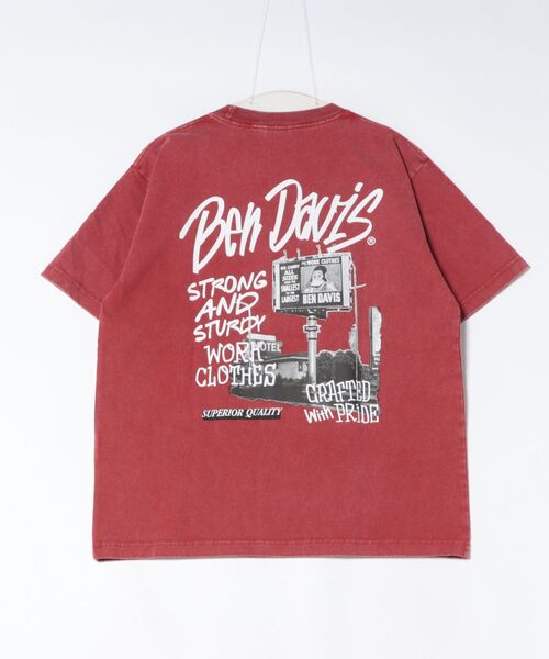 JEANS MATE(ジーンズメイト)の「【BEN DAVIS/ベンデイビス】【こなれヴィンテージ感】パウダーブリーチ Tシャツ 古着風加工 バックプリント(Tシャツ/カットソー・メンズ・レッド系その他2/ブラック系その他/ブラック系その他2/グレー系その他/ブラウン系その他2/ブルー系その他・MEDIUM/X-LARGE/SMALL/LARGE)」の7枚目の写真