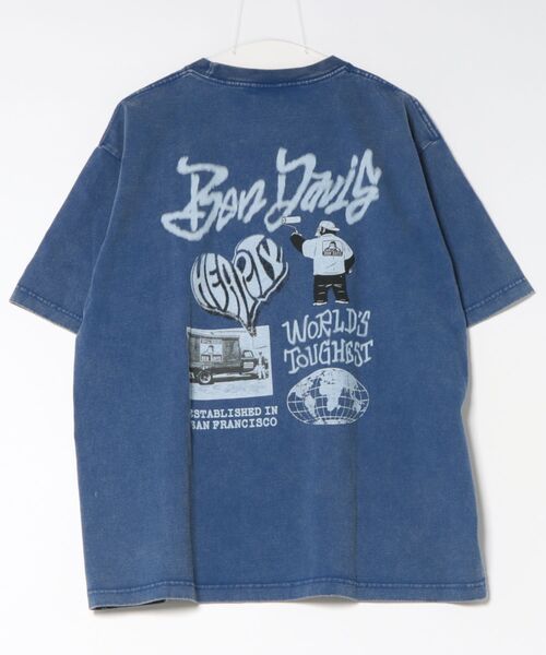 JEANS MATE(ジーンズメイト)の「【BEN DAVIS/ベンデイビス】【こなれヴィンテージ感】パウダーブリーチ Tシャツ 古着風加工 バックプリント(Tシャツ/カットソー・メンズ・レッド系その他2/ブラック系その他/ブラック系その他2/グレー系その他/ブラウン系その他2/ブルー系その他・MEDIUM/X-LARGE/SMALL/LARGE)」の8枚目の写真