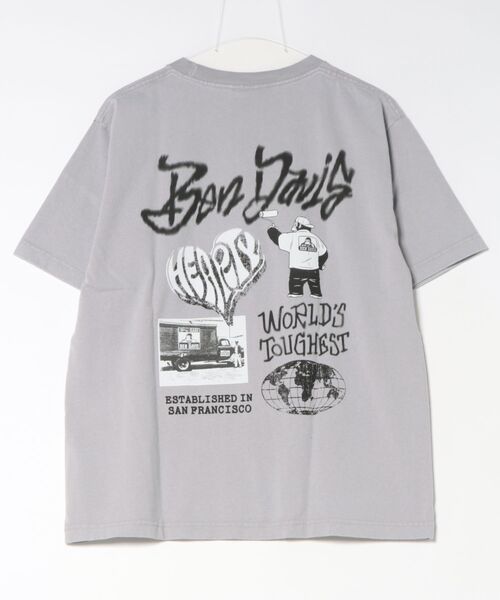 JEANS MATE(ジーンズメイト)の「【BEN DAVIS/ベンデイビス】【こなれヴィンテージ感】パウダーブリーチ Tシャツ 古着風加工 バックプリント(Tシャツ/カットソー・メンズ・レッド系その他2/ブラック系その他/ブラック系その他2/グレー系その他/ブラウン系その他2/ブルー系その他・MEDIUM/X-LARGE/SMALL/LARGE)」の9枚目の写真