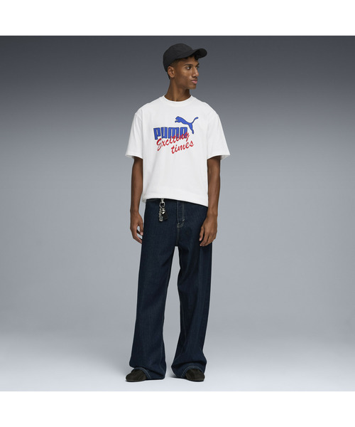 PUMA(プーマ)の「PUMA プーマ メンズ グラフィック ユース カジュアル 半袖 Tシャツ(Tシャツ/カットソー・メンズ・ホワイト/ブラウン・SMALL/MEDIUM/LARGE/X-LARGE/X-SMALL)」の4枚目の写真