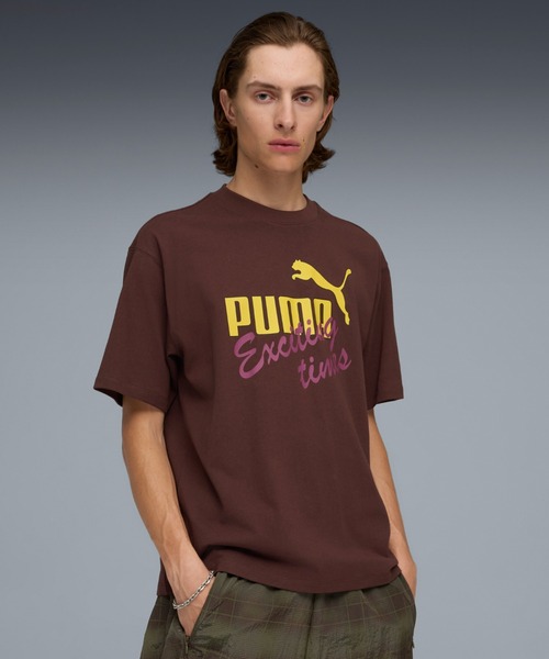 PUMA(プーマ)の「PUMA プーマ メンズ グラフィック ユース カジュアル 半袖 Tシャツ(Tシャツ/カットソー・メンズ・ホワイト/ブラウン・SMALL/MEDIUM/LARGE/X-LARGE/X-SMALL)」の1枚目の写真