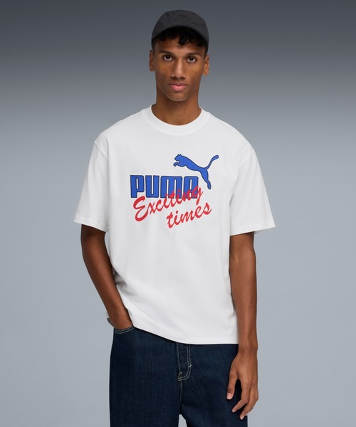 PUMA(プーマ)の「PUMA プーマ メンズ グラフィック ユース カジュアル 半袖 Tシャツ(Tシャツ/カットソー・メンズ・ホワイト/ブラウン・SMALL/MEDIUM/LARGE/X-LARGE/X-SMALL)」の2枚目の写真