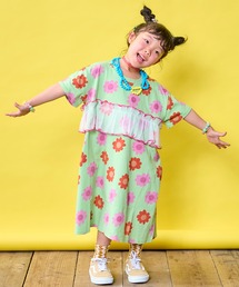【Natsumiコラボ】花柄プリントチュールワンピース