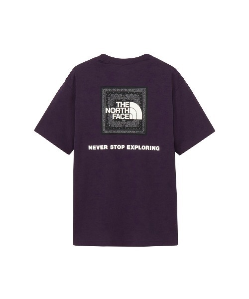 THE NORTH FACE(ザノースフェイス)の「THE NORTH FACE SHORT SLEEVE BANDANA SQUARE LOGO TEE(ザ・ノース・フェイス ショートスリーブバンダナスクエアロゴティー)(Tシャツ/カットソー・メンズ・パープル系・X-LARGE/LARGE/MEDIUM)」の2枚目の写真