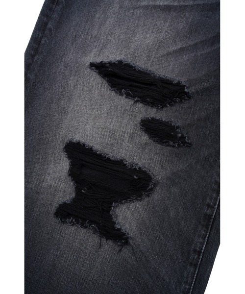 SUPPLIER(サプライヤー)の「デニムパンツ|Multiple Cross Leather Patch Baggy Denim|SUPPLIER(デニムパンツ・メンズ・ブラック/インディゴブルー・X-LARGE/LARGE/MEDIUM/SMALL)」の7枚目の写真