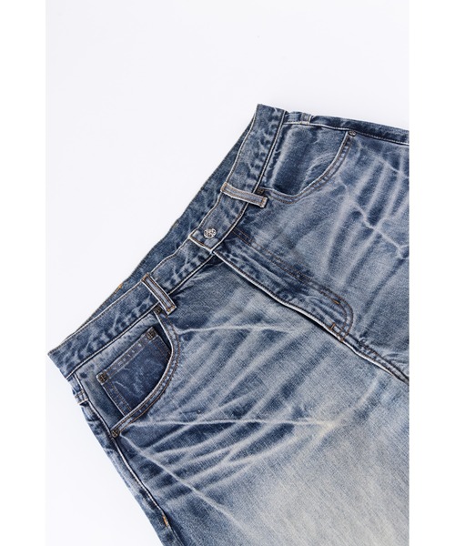 SUPPLIER(サプライヤー)の「デニムパンツ|Multiple Cross Leather Patch Baggy Denim|SUPPLIER(デニムパンツ・メンズ・ブラック/インディゴブルー・X-LARGE/LARGE/MEDIUM/SMALL)」の15枚目の写真