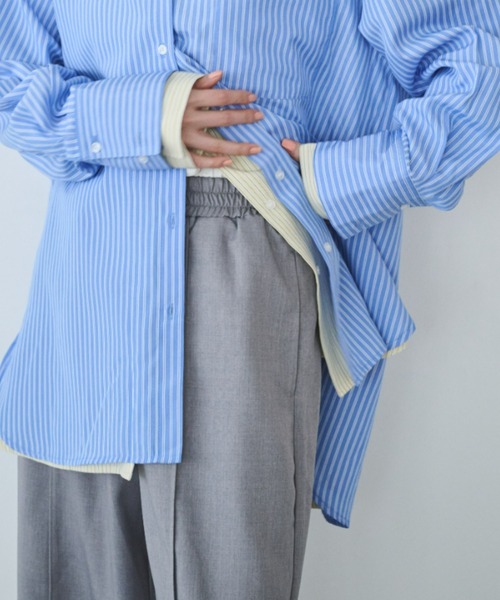 Anclear oui(アンクリアウィ)の「ダブルウエストギャザーパンツ(その他パンツ・レディース・PINK/Black/Beige/LT.Gray・F)」の2枚目の写真