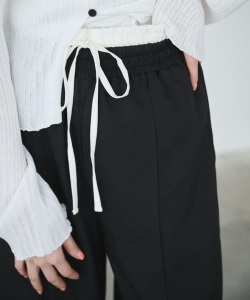 Anclear oui(アンクリアウィ)の「ダブルウエストギャザーパンツ(その他パンツ・レディース・PINK/Black/Beige/LT.Gray・F)」の1枚目の写真