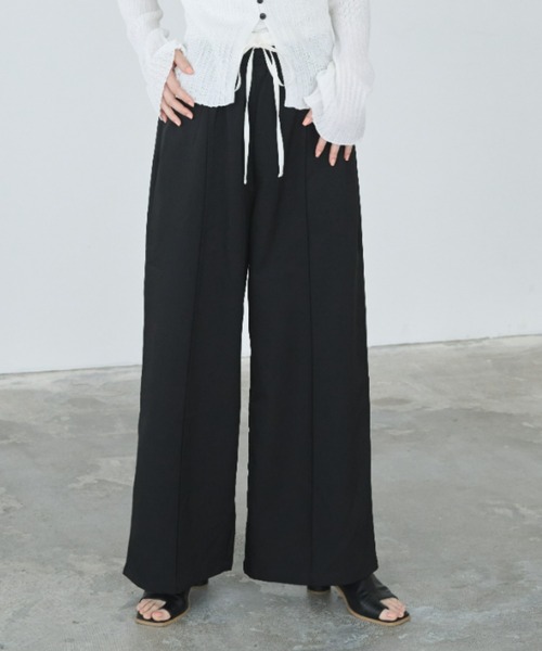 Anclear oui(アンクリアウィ)の「ダブルウエストギャザーパンツ(その他パンツ・レディース・PINK/Black/Beige/LT.Gray・F)」の6枚目の写真