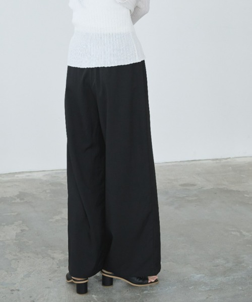 Anclear oui(アンクリアウィ)の「ダブルウエストギャザーパンツ(その他パンツ・レディース・PINK/Black/Beige/LT.Gray・F)」の8枚目の写真