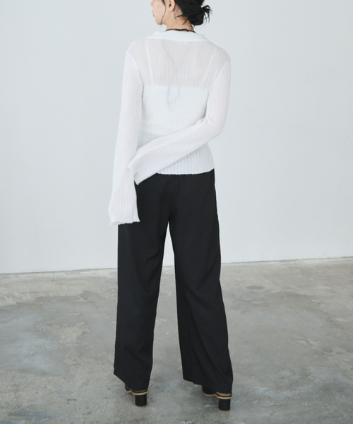 Anclear oui(アンクリアウィ)の「ダブルウエストギャザーパンツ(その他パンツ・レディース・PINK/Black/Beige/LT.Gray・F)」の9枚目の写真