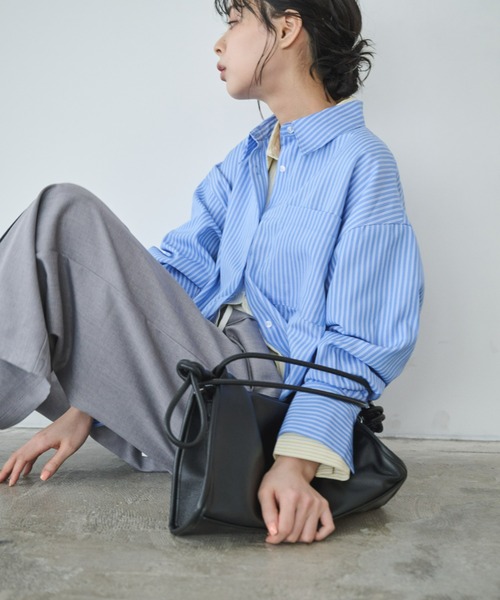 Anclear oui(アンクリアウィ)の「ダブルウエストギャザーパンツ(その他パンツ・レディース・PINK/Black/Beige/LT.Gray・F)」の13枚目の写真