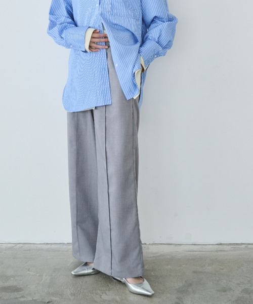 Anclear oui(アンクリアウィ)の「ダブルウエストギャザーパンツ(その他パンツ・レディース・PINK/Black/Beige/LT.Gray・F)」の14枚目の写真