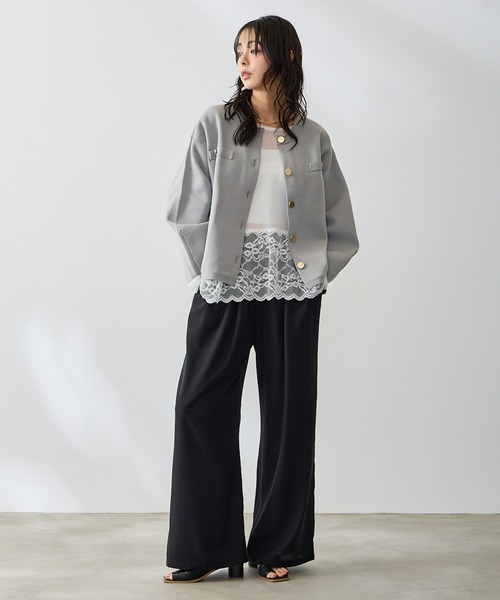 Anclear oui(アンクリアウィ)の「ダブルウエストギャザーパンツ(その他パンツ・レディース・PINK/Black/Beige/LT.Gray・F)」の15枚目の写真