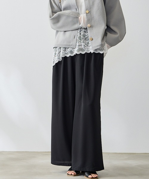 Anclear oui(アンクリアウィ)の「ダブルウエストギャザーパンツ(その他パンツ・レディース・PINK/Black/Beige/LT.Gray・F)」の16枚目の写真