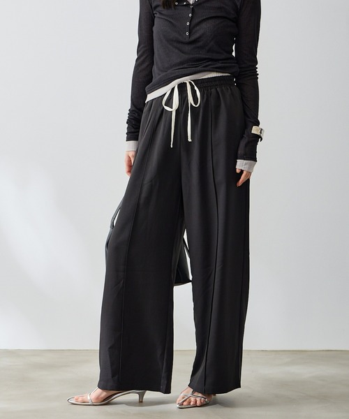 Anclear oui(アンクリアウィ)の「ダブルウエストギャザーパンツ(その他パンツ・レディース・PINK/Black/Beige/LT.Gray・F)」の18枚目の写真