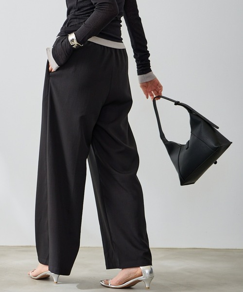 Anclear oui(アンクリアウィ)の「ダブルウエストギャザーパンツ(その他パンツ・レディース・PINK/Black/Beige/LT.Gray・F)」の19枚目の写真
