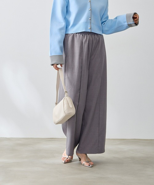 Anclear oui(アンクリアウィ)の「ダブルウエストギャザーパンツ(その他パンツ・レディース・PINK/Black/Beige/LT.Gray・F)」の22枚目の写真
